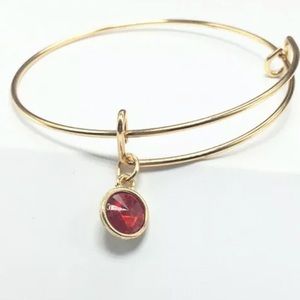 NIP-Gold Tone Expandable Single Charm Bracelet
